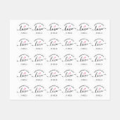 愛で手作り名前をカスタムするかわいいハート ラベル (シート)