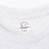 愛で手作り名前をカスタムするかわいいハート ラベル (貼付)