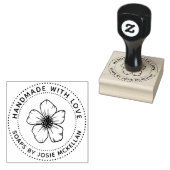 愛で手作り点々のあるの花輪 ラバースタンプ (押印)