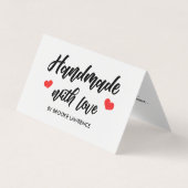 愛で手作り赤いハート-気に指示 名刺 (正面)