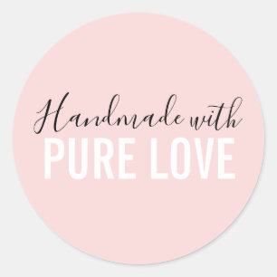 愛で手作り赤面ピンクタイポグラフィ脚本 ラウンドシール