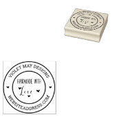 愛で手作り – あなたの名前とウェブサイトを追加 ラバースタンプ (押印)