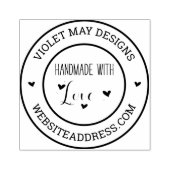 愛で手作り – あなたの名前とウェブサイトを追加 ラバースタンプ (インプリント)