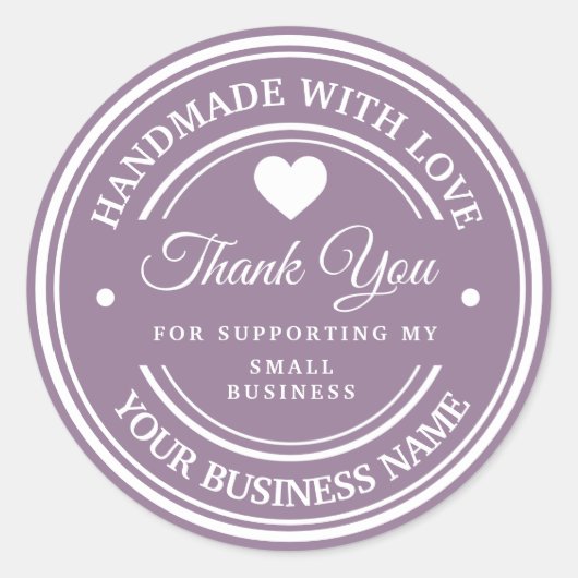 愛で手作り |お感謝していりクラシックラウンドstic ラウンドシール (正面)
