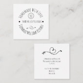 愛で手作り |ご注文ありがとうございます スクエア名刺 (正面/裏面)