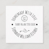 愛で手作り |ご注文ありがとうございます スクエア名刺 (正面)