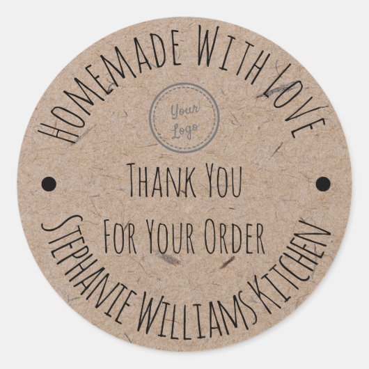 愛で手作り |ご注文いただきありがとうございます ラウンドシール (正面)