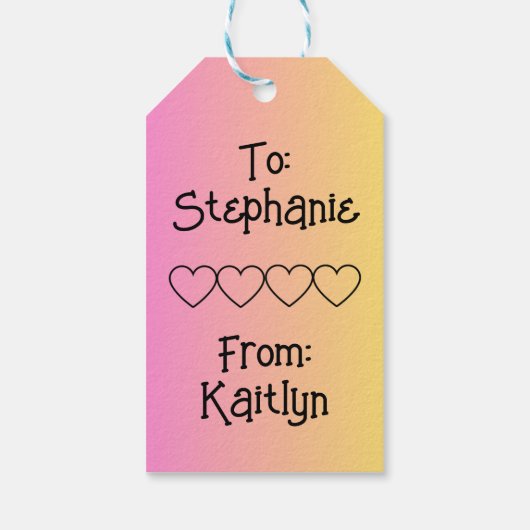 愛で手作り(そして多分いくつかの汗) ギフトタグ (裏面)