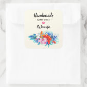 愛で手作り – エキゾチックな熱帯花 スクエアシール (バッグ)