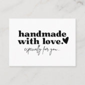 愛で手作り |カスタムロゴ白黒 名刺 (正面)
