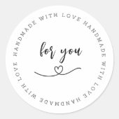 「愛で手作り | カスタム作成ラベル ラウンドシール (正面)