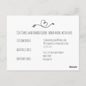 愛で手作り |クラフトフェイク紙|ハート矢印 ポストカード (裏面)