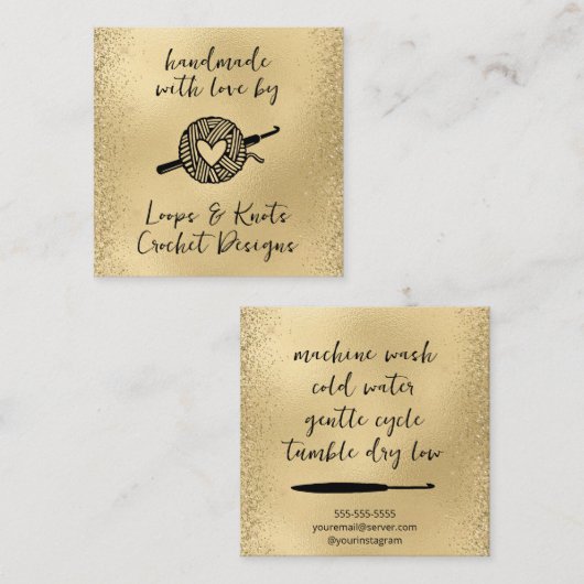 愛で手作り スクエア名刺 (正面/裏面)