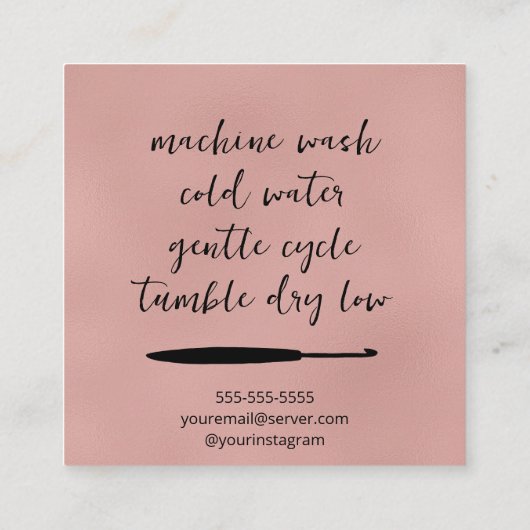 愛で手作り スクエア名刺 (裏面)