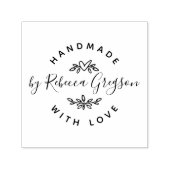 愛で手作り |スクリプト素朴とハートのリース セルフインキングスタンプ (デザイン)