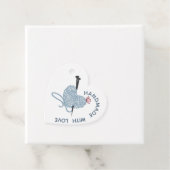 愛で手作り – ハート形の糸と蝶 フェイバータグ (インサイチュ)