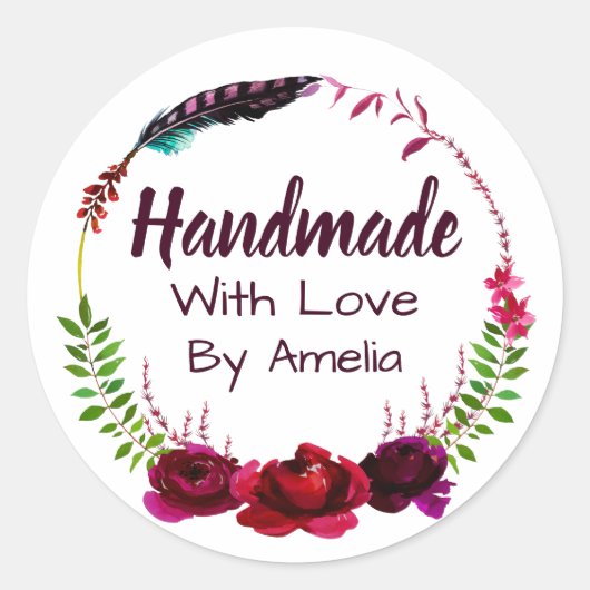 愛で手作り ラウンドシール (正面)