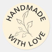 愛で手作り ラウンドシール (正面)