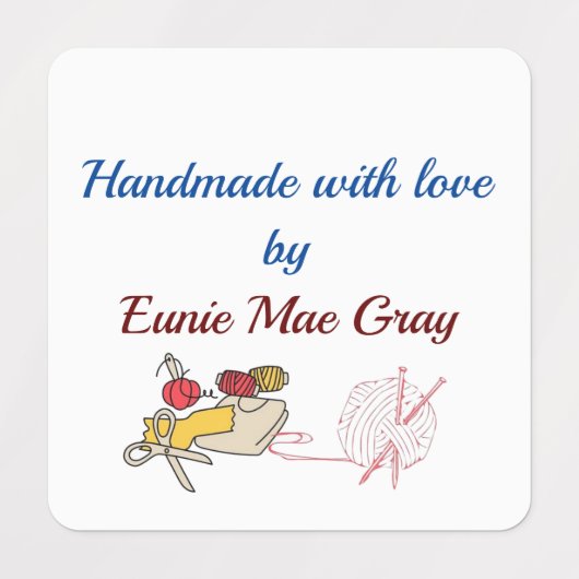 愛で手作り ラベル (デザイン2)