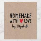 愛で手作り ワインラベル (シングルラベル)