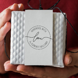 愛で手作り |円ミニマル名前をカスタムする ラバースタンプ