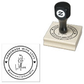 愛で手作り | 名前をカスタムするソーシャルハンドル ラバースタンプ (押印)