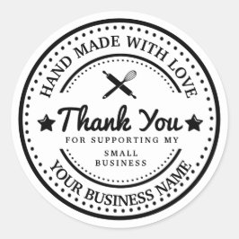 愛で手作り |感謝していあなた |ベーカリーのシール ラウンドシール