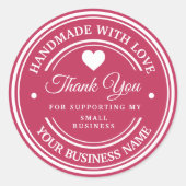 愛で手作り |感謝していあなた ラウンドシール (正面)