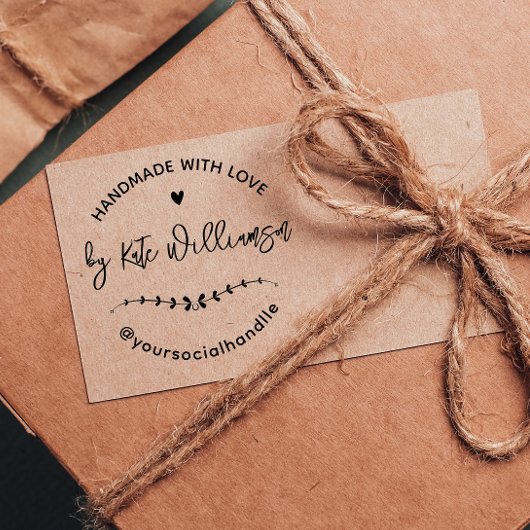 愛で手作り |素朴ハート&葉リース ラバースタンプ