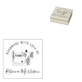 愛で手作り |裁縫機械と名前をカスタムする ラバースタンプ (押印)