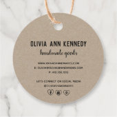 愛で手作り |製品パーソナライズされたラベル フェイバータグ (裏面)