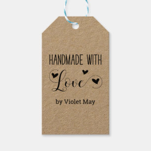 愛で手作り – Kraftエレガント素朴カスタム ギフトタグ