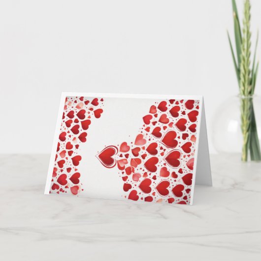 「愛で手書き:バレンタインの挨拶 サンキューカード (正面)