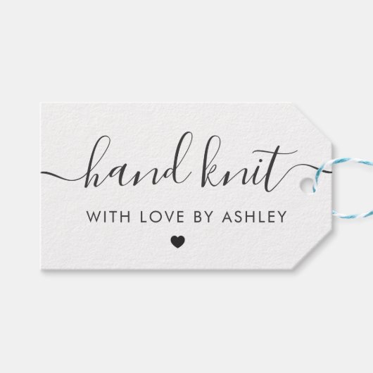 愛で手編み、手作りギフトラベル、クラフトギフト ギフトタグ (正面(横))