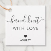 愛で手編み、手作りギフトラベル、クラフト フェイバータグ (正面)