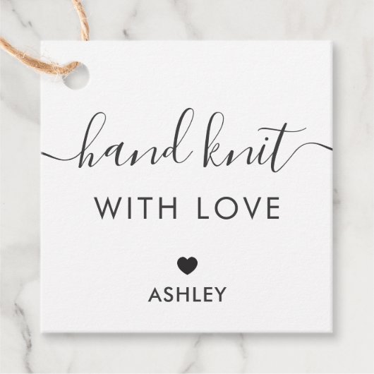 愛で手編み、手作りギフトラベル、クラフト フェイバータグ (正面)