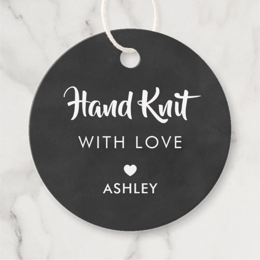 愛で手編み，手作りギフトラベル，黒板 フェイバータグ (正面)