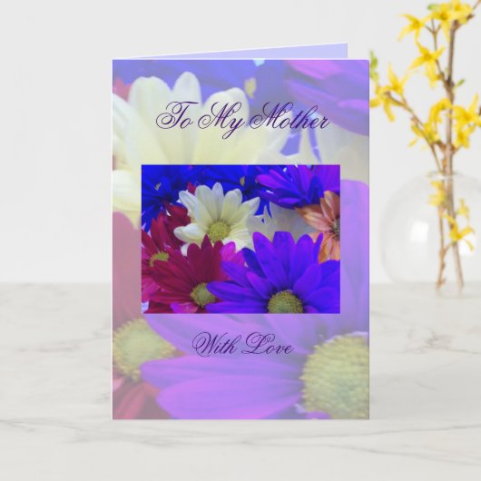 愛で母に カード (黄色い花)