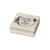 愛で洗い流された手描きフローラリース ラバースタンプ (スタンプ)