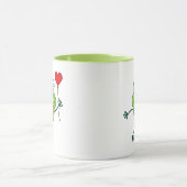 愛で猛烈に落ちている緑カエル マグカップ (中央)