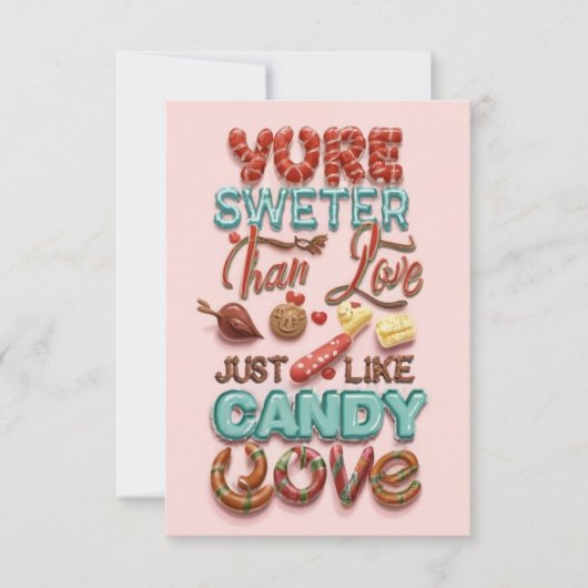 愛で甘い歯を満たす – 抵抗できない サンキューカード (正面)