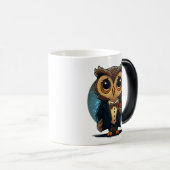 愛で生まれ育つフクロウの新郎：バレンタインデーの贈り物 モーフィングマグカップ (正面右)