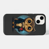 愛で生まれ育つフクロウの新郎:バレンタインデーの贈り物 iPhoneケース (裏面横)