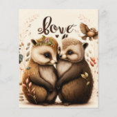 愛で私のバレンタインのハリネズミ (裏面)