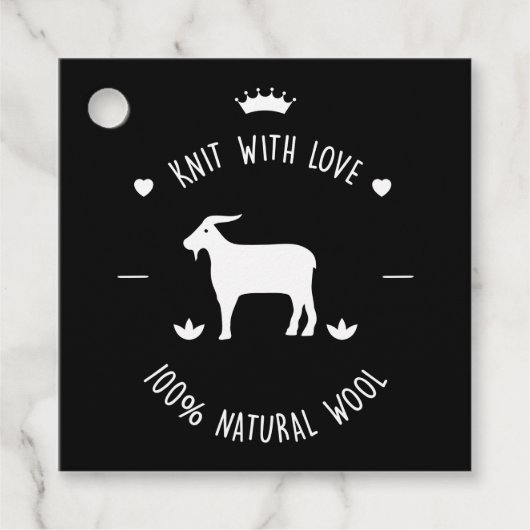 愛で編み上げる | 100%ナチュラルウール フェイバータグ (正面)