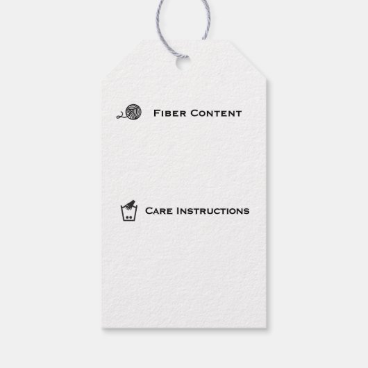 愛で編み上げ/手作り工気に芸品 ギフトタグ (裏面)