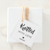 愛で編み物，手作りギフトラベル, Kraft フェイバータグ (インサイチュ)