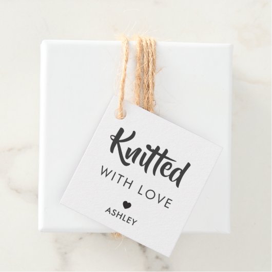 愛で編み物，手作りギフトラベル, Kraft フェイバータグ (インサイチュ)