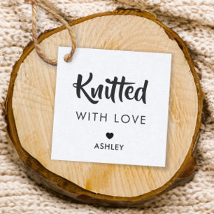 愛で編み物，手作りギフトラベル, Kraft フェイバータグ