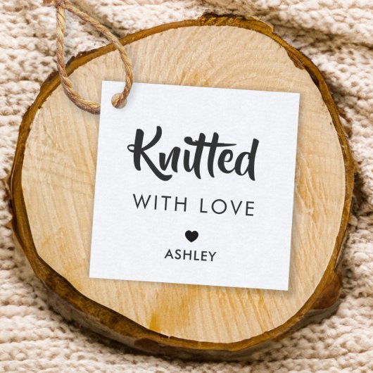 愛で編み物，手作りギフトラベル, Kraft フェイバータグ